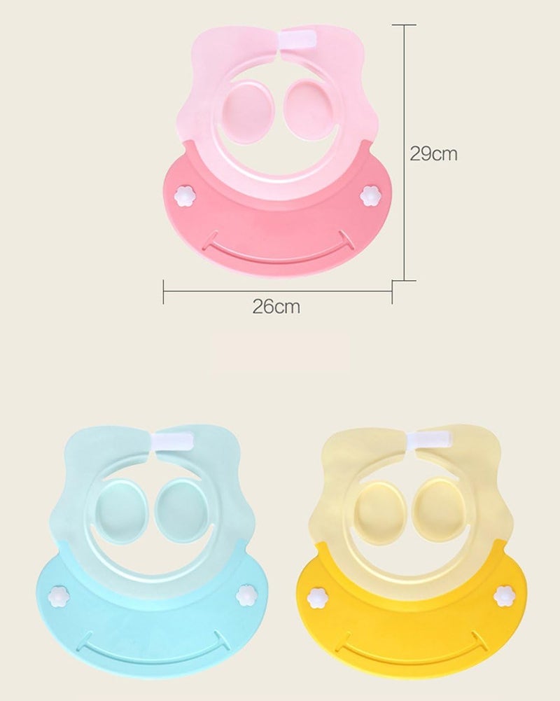 AMTOOCH Shower Cap for Kids, Baby Shower Cap Bath wash Shampoo Rinser Shield Hat Adjustable Head Hair Visor Protection - Image 4